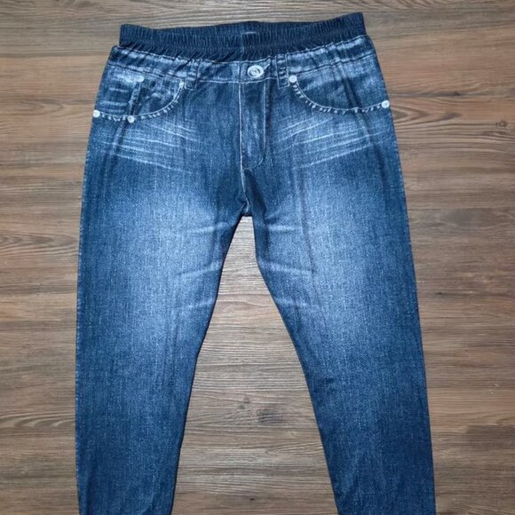 Denim - Denim print leggings